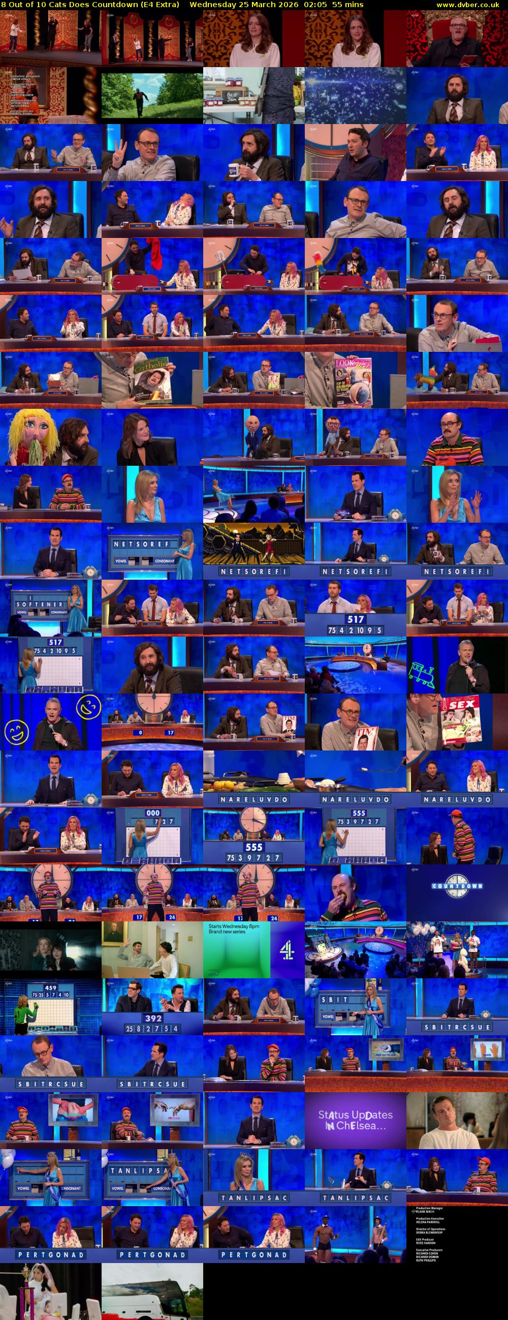 8 Out of 10 Cats Does Countdown (E4 Extra) Wednesday 25 March 2026 02:05 - 03:00