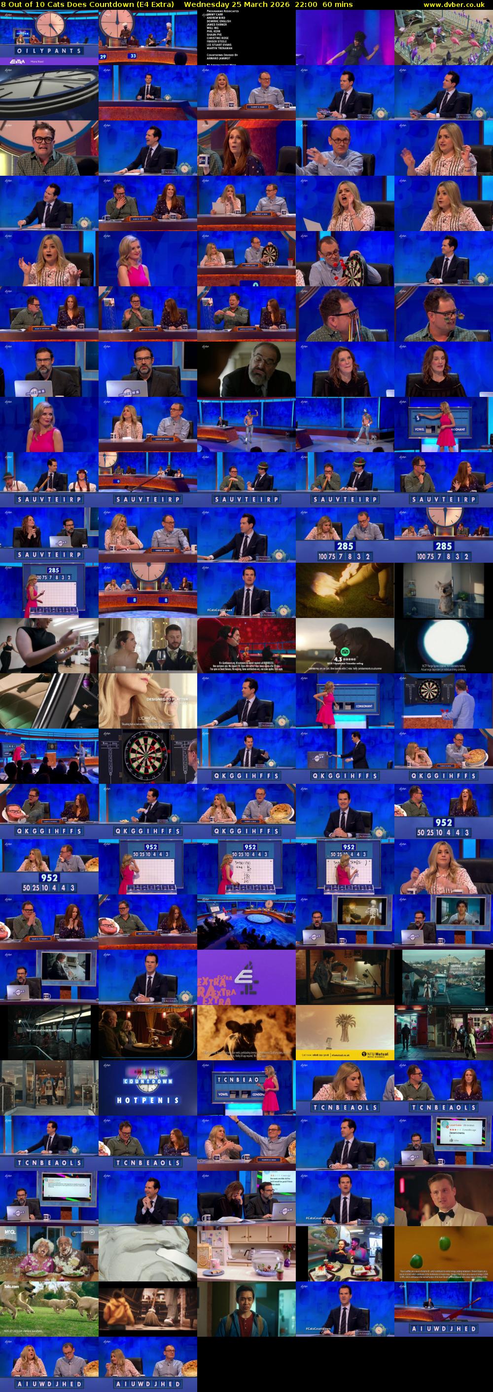 8 Out of 10 Cats Does Countdown (E4 Extra) Wednesday 25 March 2026 22:00 - 23:00