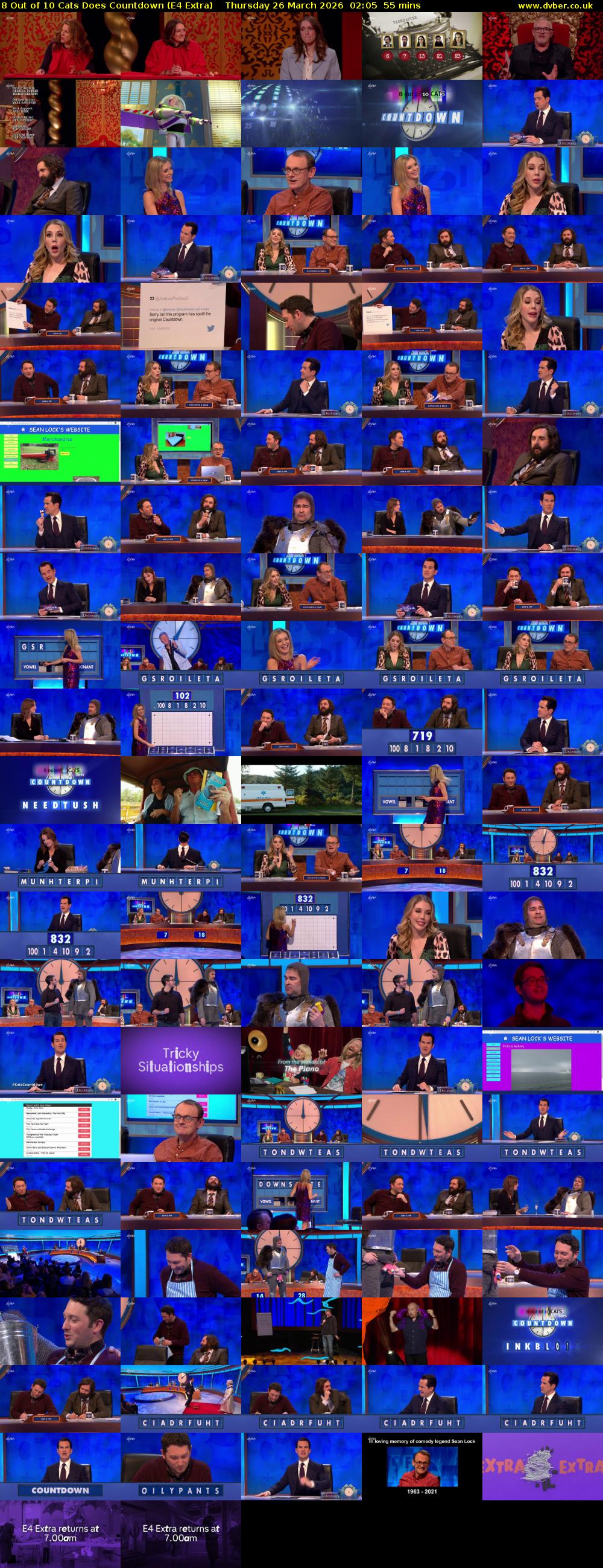 8 Out of 10 Cats Does Countdown (E4 Extra) Thursday 26 March 2026 02:05 - 03:00