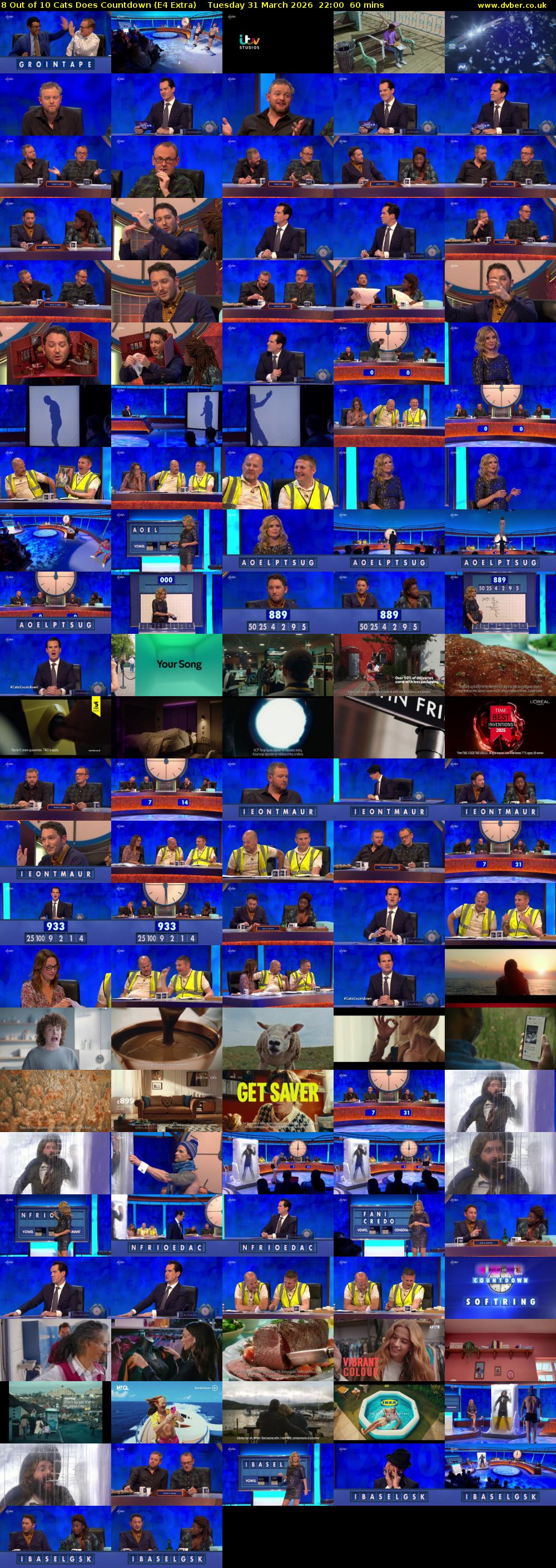 8 Out of 10 Cats Does Countdown (E4 Extra) Tuesday 31 March 2026 22:00 - 23:00