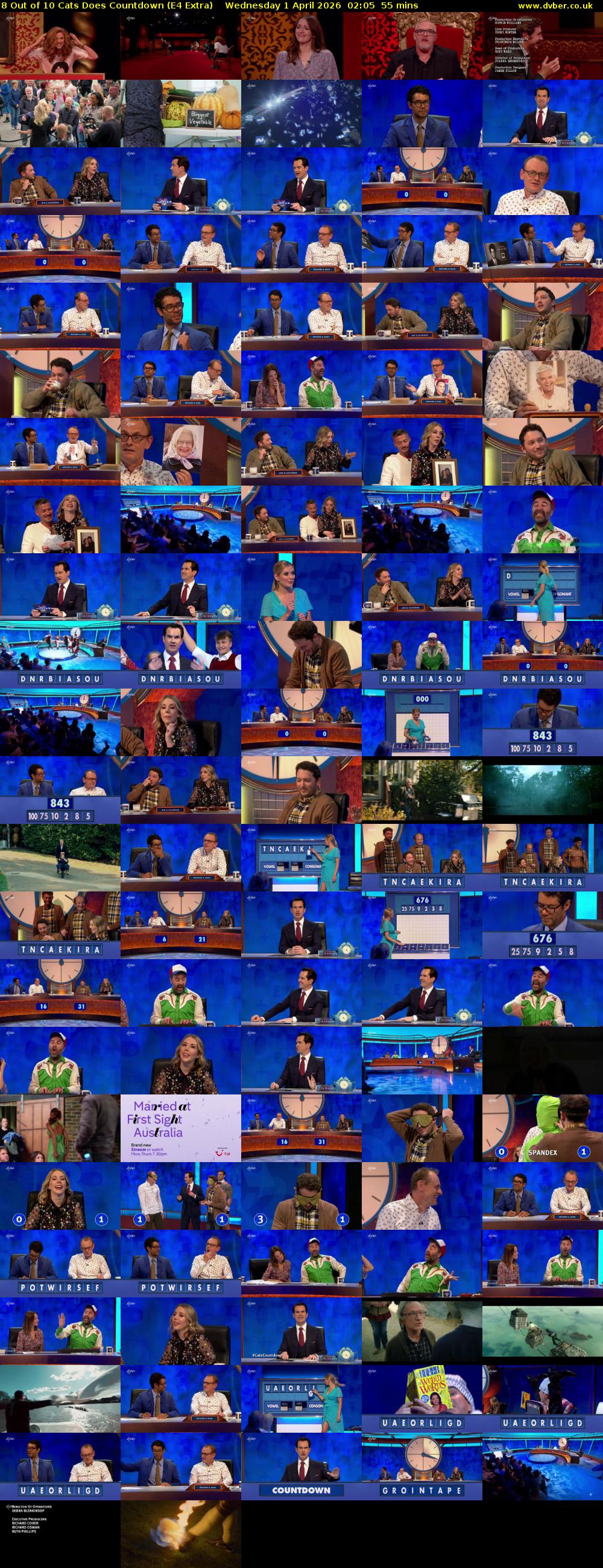 8 Out of 10 Cats Does Countdown (E4 Extra) Wednesday 1 April 2026 02:05 - 03:00