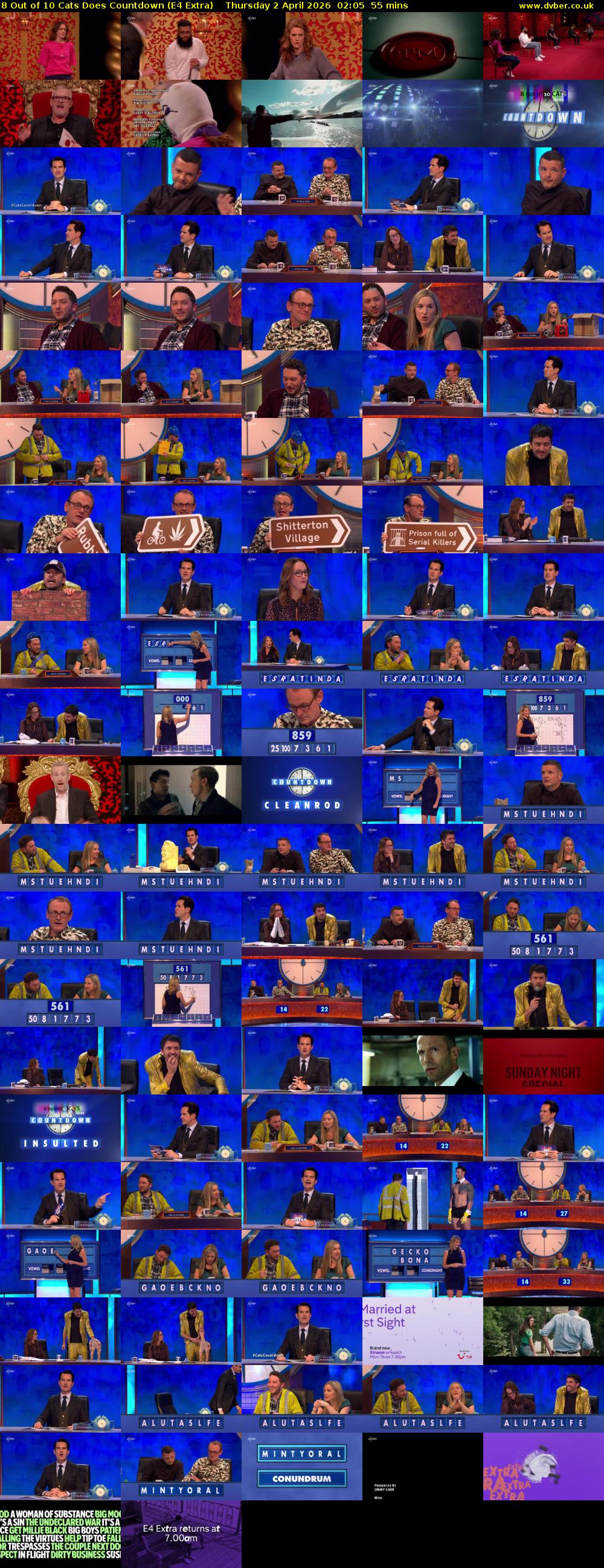 8 Out of 10 Cats Does Countdown (E4 Extra) Thursday 2 April 2026 02:05 - 03:00