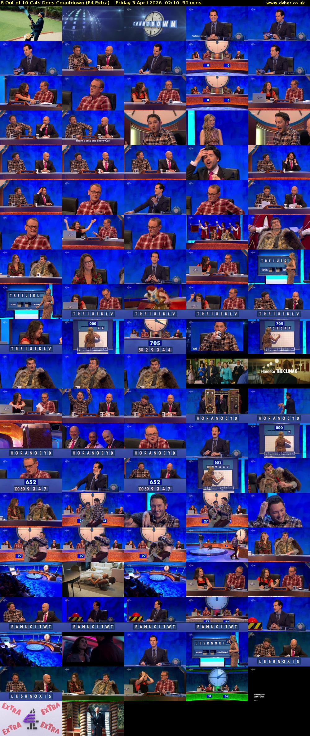 8 Out of 10 Cats Does Countdown (E4 Extra) Friday 3 April 2026 02:10 - 03:00