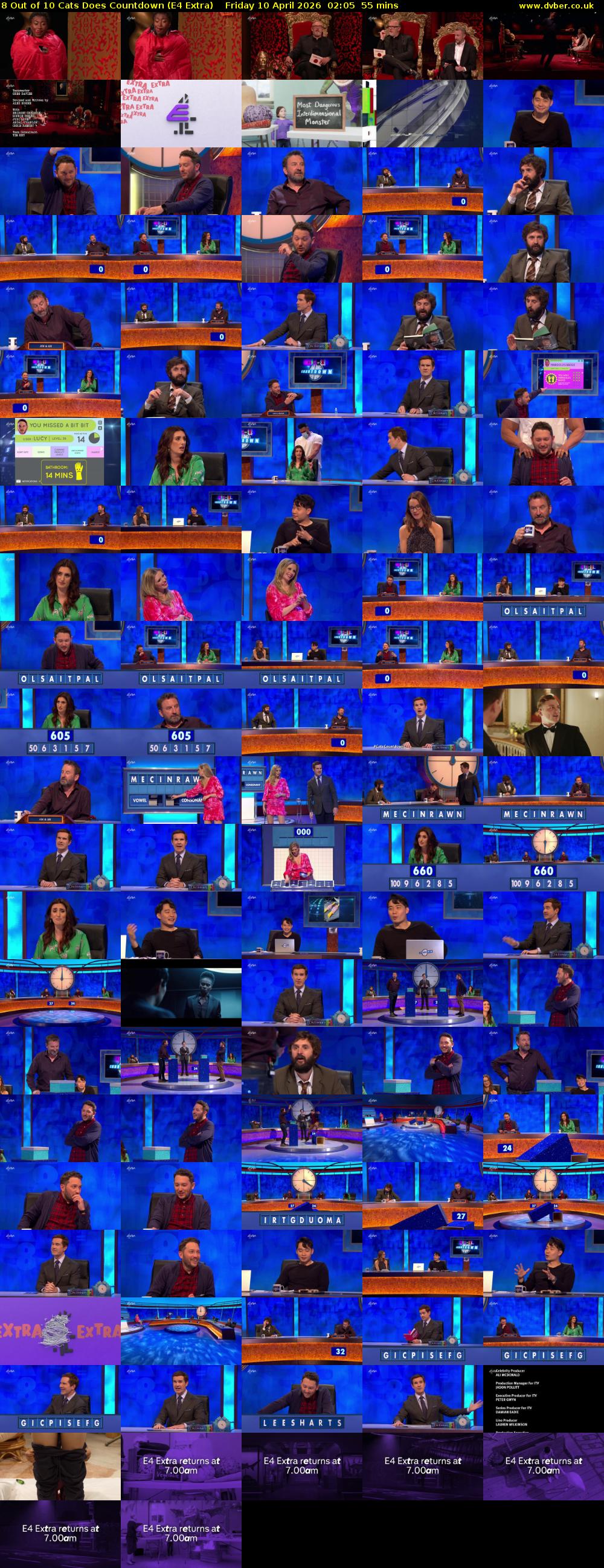 8 Out of 10 Cats Does Countdown (E4 Extra) Friday 10 April 2026 02:05 - 03:00