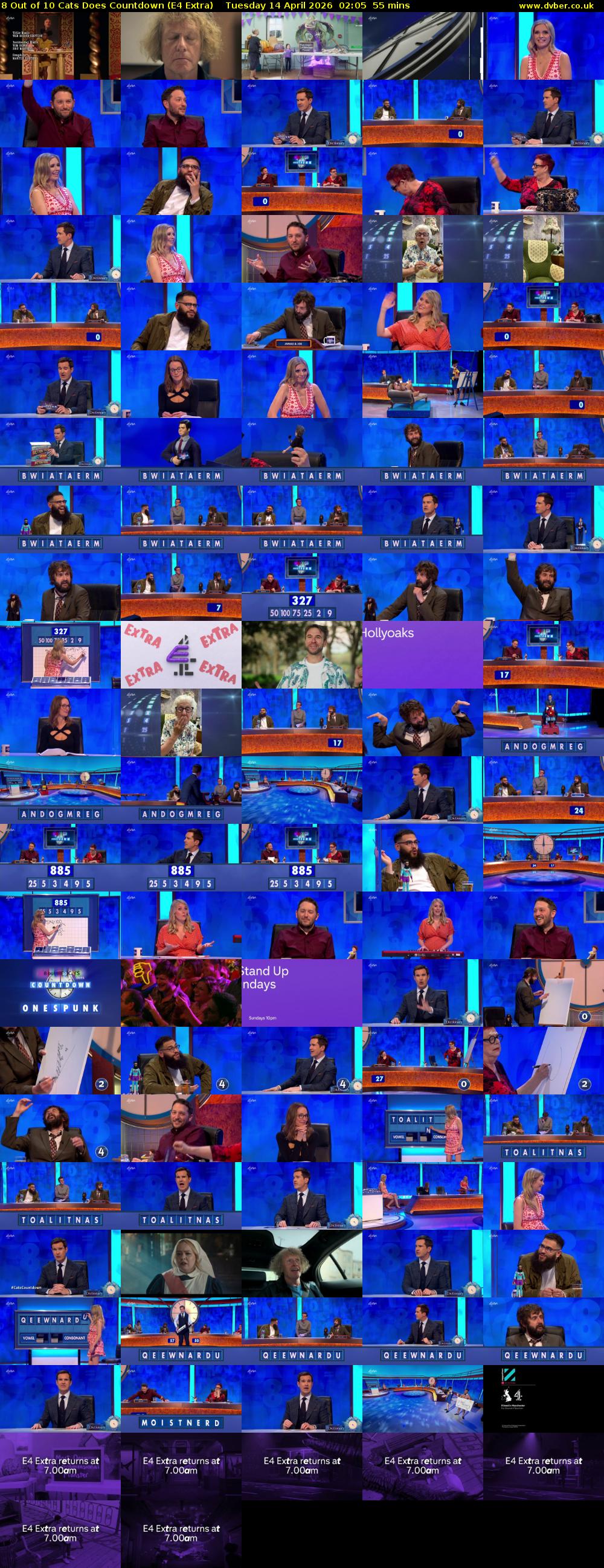 8 Out of 10 Cats Does Countdown (E4 Extra) Tuesday 14 April 2026 02:05 - 03:00