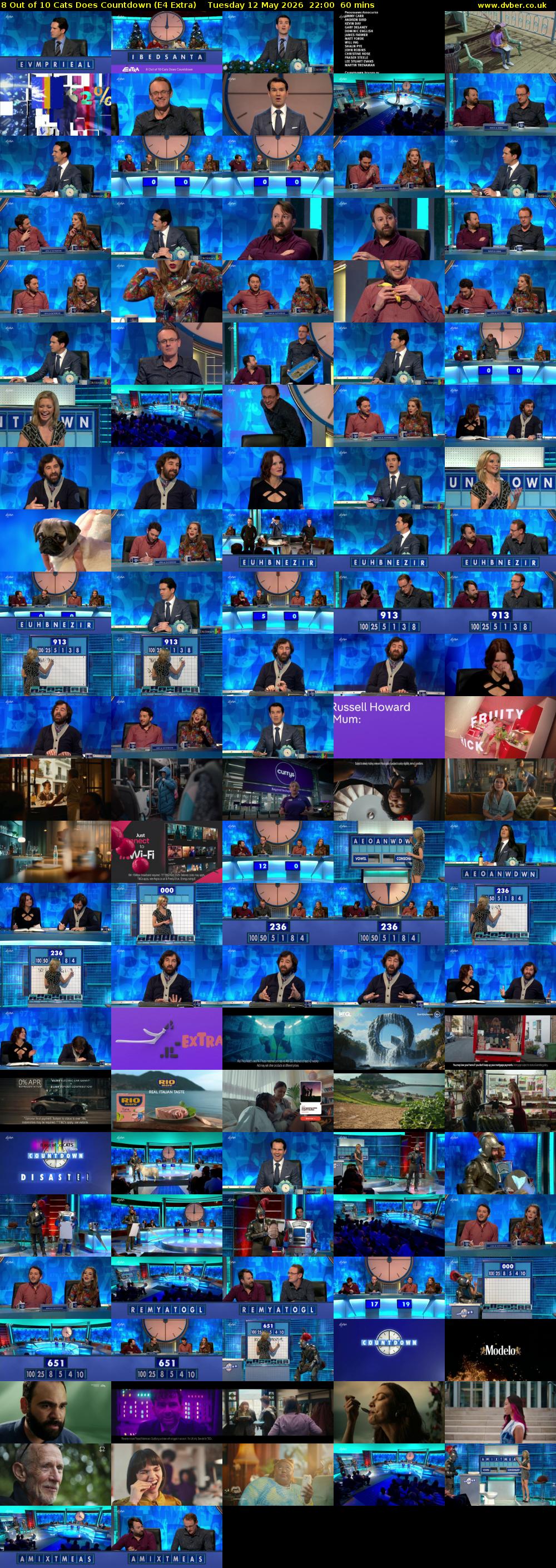 8 Out of 10 Cats Does Countdown (E4 Extra) Tuesday 12 May 2026 22:00 - 23:00