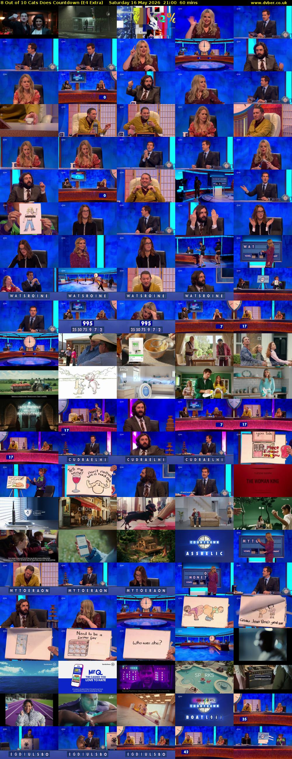 8 Out of 10 Cats Does Countdown (E4 Extra) Saturday 16 May 2026 21:00 - 22:00