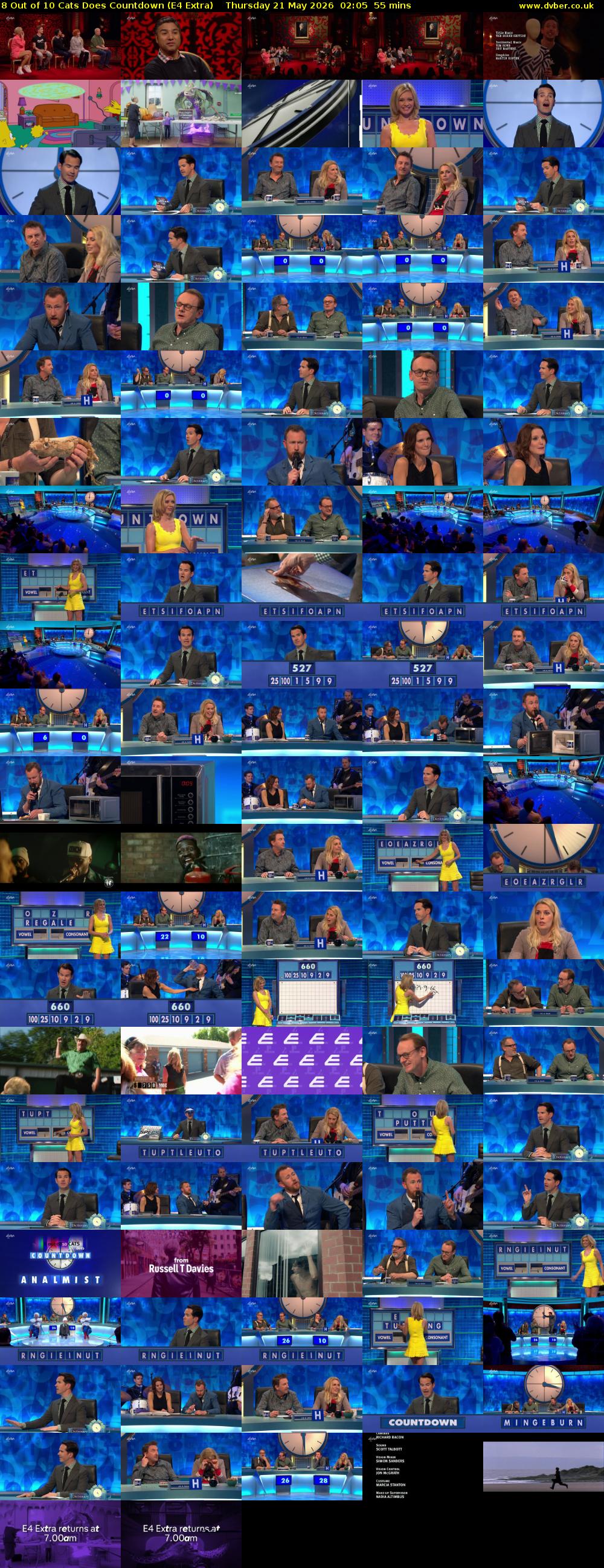 8 Out of 10 Cats Does Countdown (E4 Extra) Thursday 21 May 2026 02:05 - 03:00