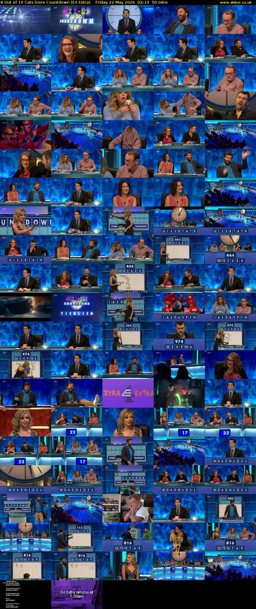 8 Out of 10 Cats Does Countdown (E4 Extra) Friday 22 May 2026 02:10 - 03:00
