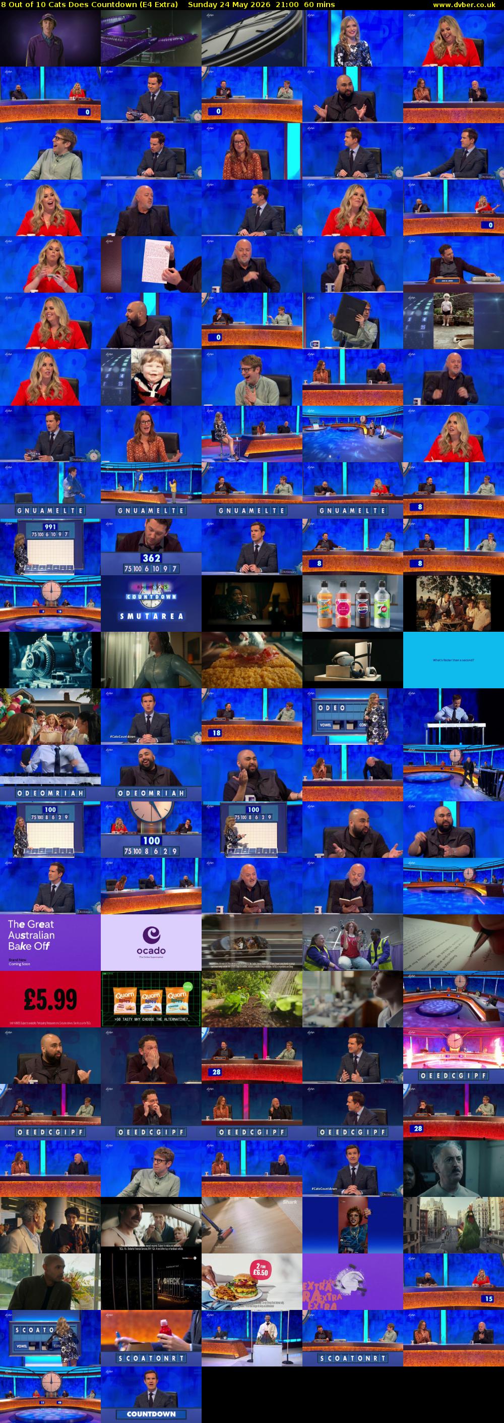 8 Out of 10 Cats Does Countdown (E4 Extra) Sunday 24 May 2026 21:00 - 22:00
