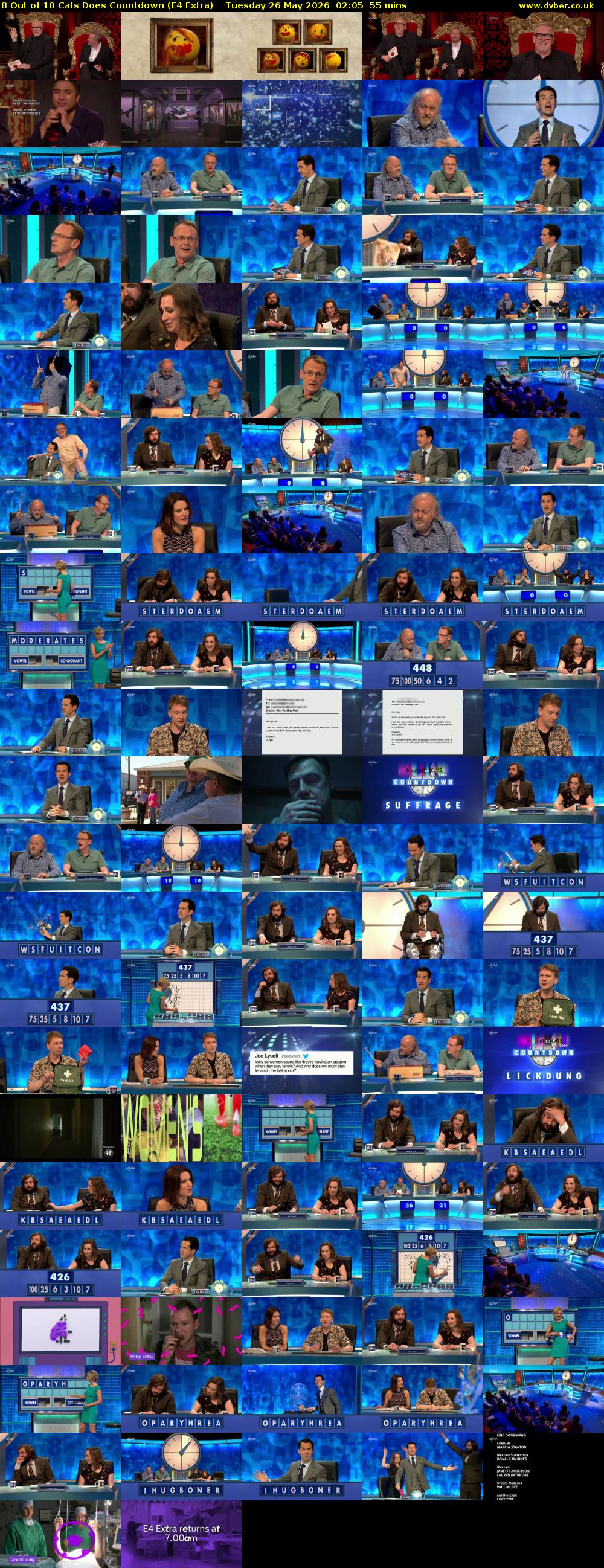 8 Out of 10 Cats Does Countdown (E4 Extra) Tuesday 26 May 2026 02:05 - 03:00