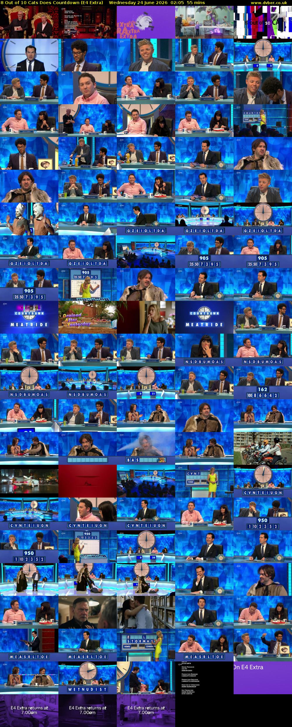 8 Out of 10 Cats Does Countdown (E4 Extra) Wednesday 24 June 2026 02:05 - 03:00