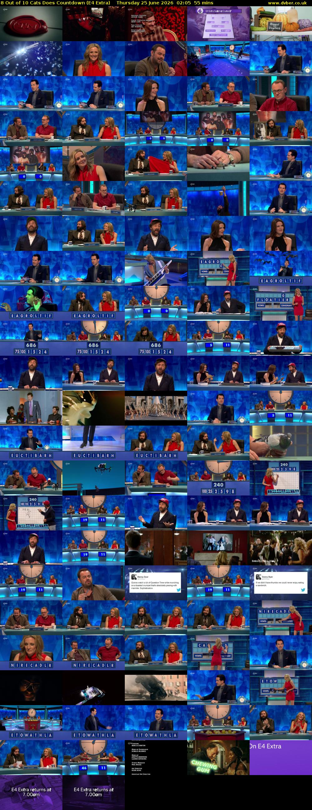 8 Out of 10 Cats Does Countdown (E4 Extra) Thursday 25 June 2026 02:05 - 03:00