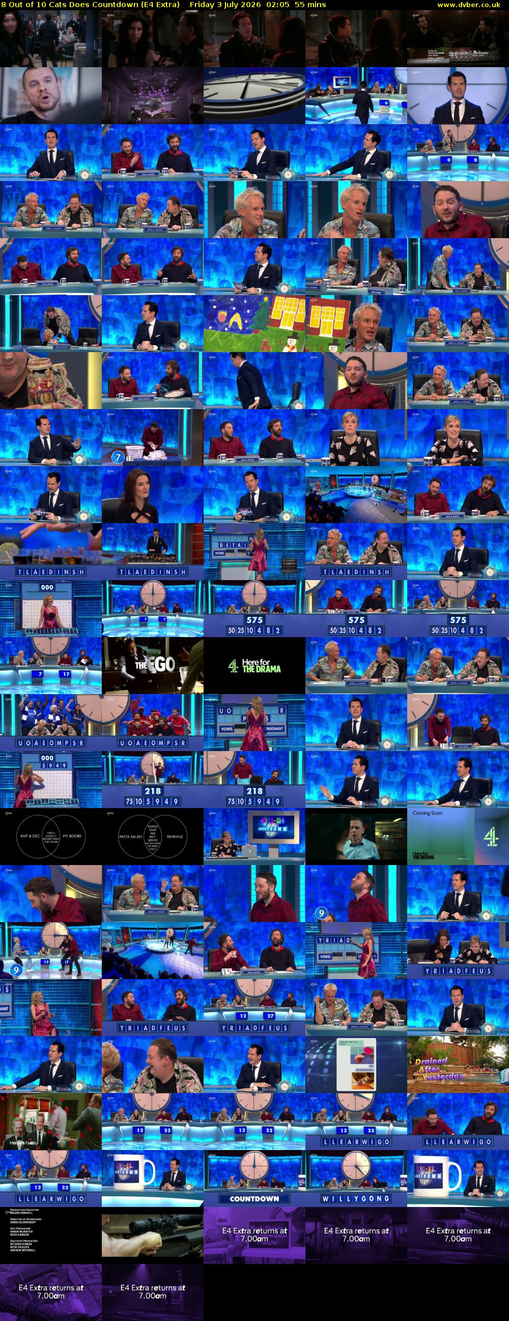 8 Out of 10 Cats Does Countdown (E4 Extra) Friday 3 July 2026 02:05 - 03:00