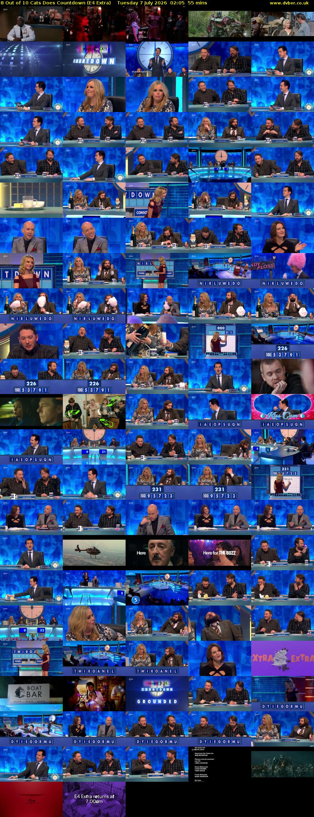 8 Out of 10 Cats Does Countdown (E4 Extra) Tuesday 7 July 2026 02:05 - 03:00