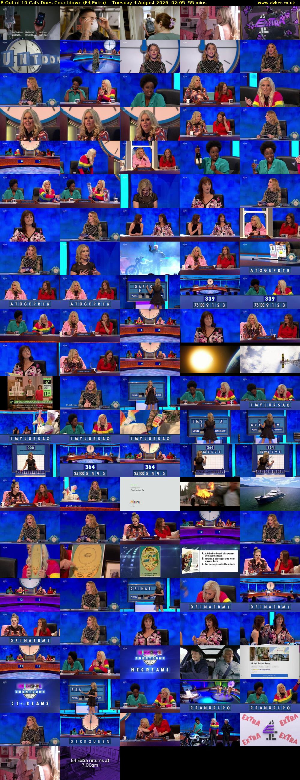 8 Out of 10 Cats Does Countdown (E4 Extra) Tuesday 4 August 2026 02:05 - 03:00