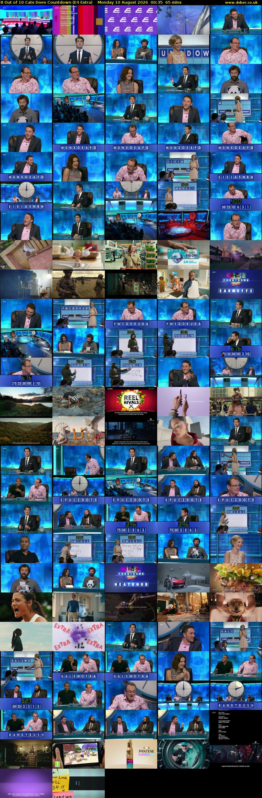 8 Out of 10 Cats Does Countdown (E4 Extra) Monday 10 August 2026 00:35 - 01:40