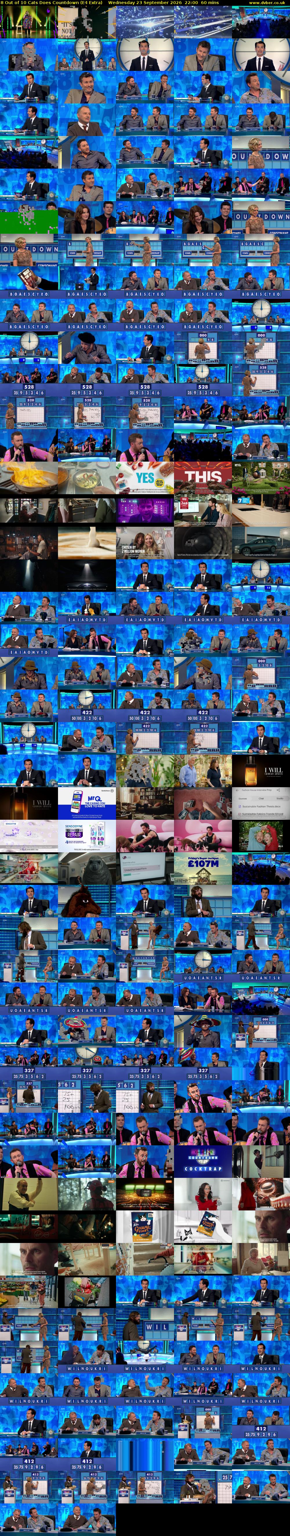 8 Out of 10 Cats Does Countdown (E4 Extra) Wednesday 23 September 2026 22:00 - 23:00