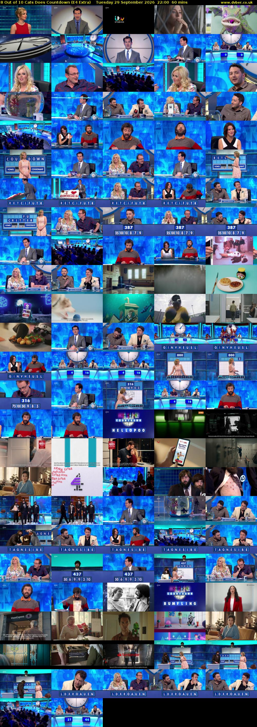 8 Out of 10 Cats Does Countdown (E4 Extra) Tuesday 29 September 2026 22:00 - 23:00