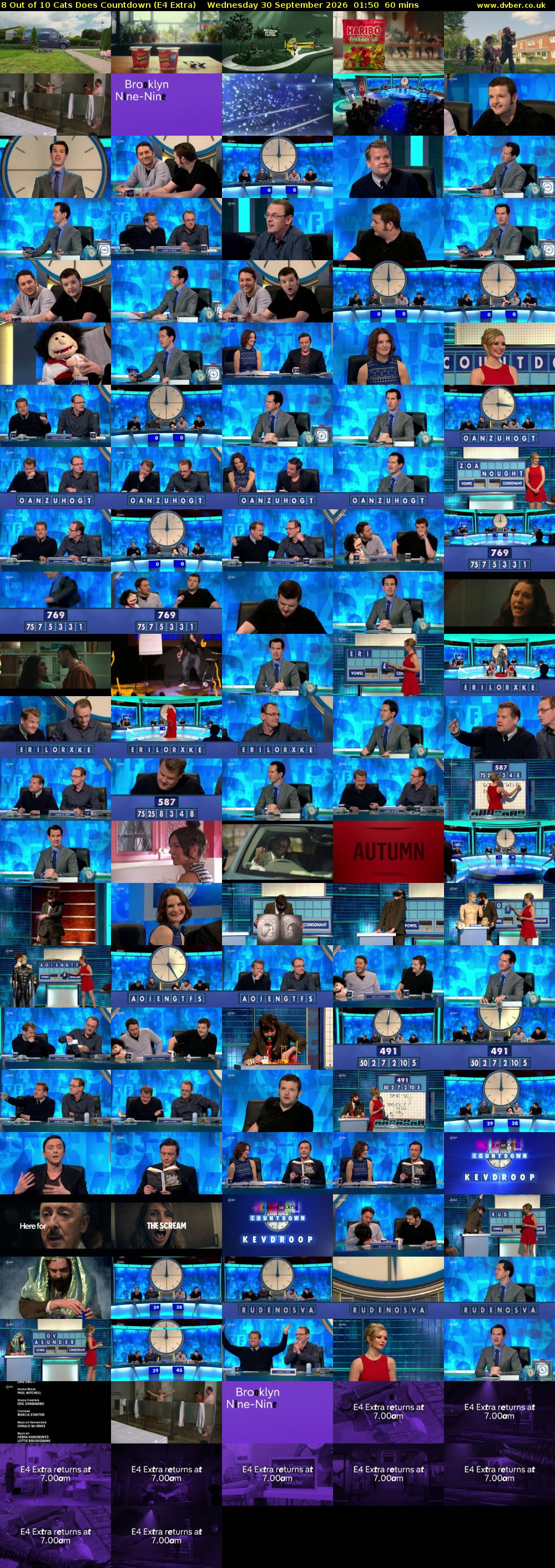 8 Out of 10 Cats Does Countdown (E4 Extra) Wednesday 30 September 2026 01:50 - 02:50
