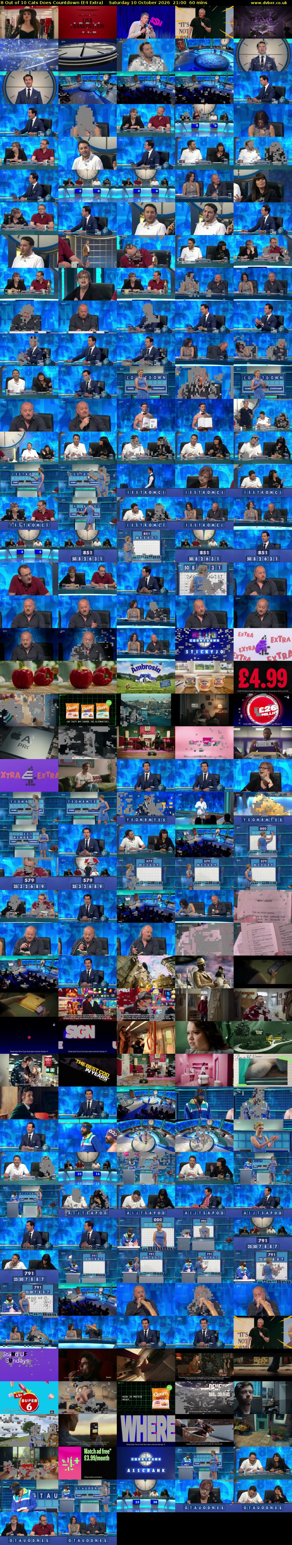 8 Out of 10 Cats Does Countdown (E4 Extra) Saturday 10 October 2026 21:00 - 22:00
