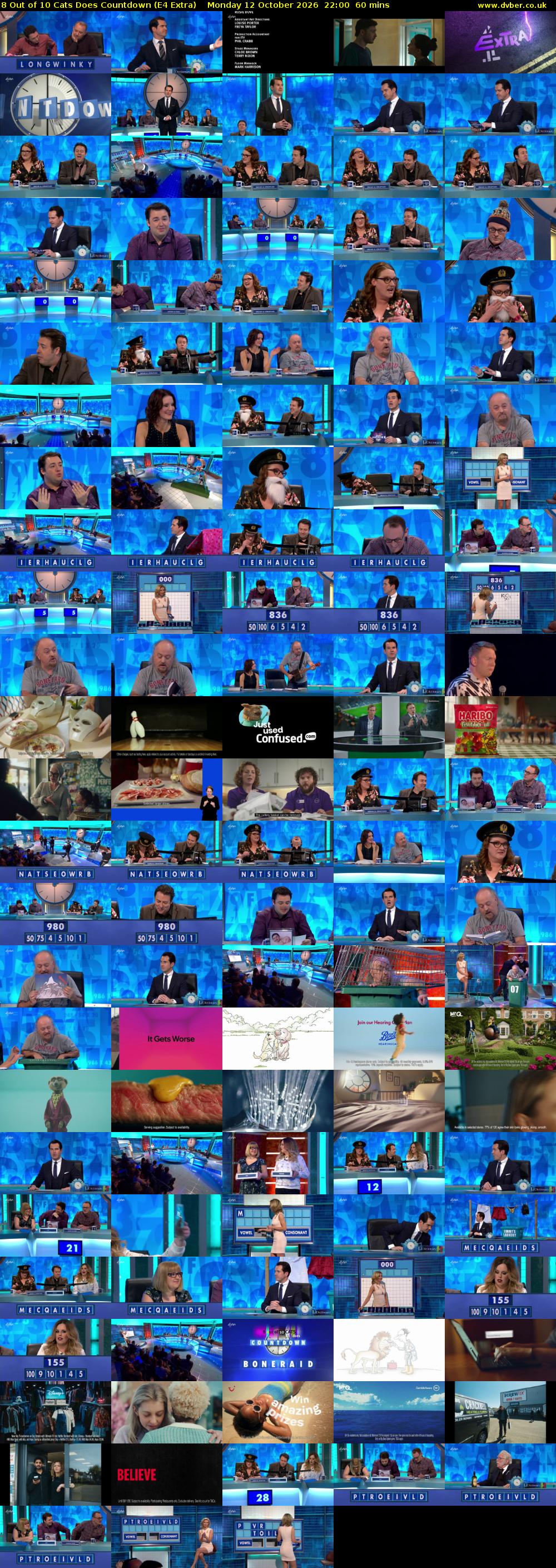 8 Out of 10 Cats Does Countdown (E4 Extra) Monday 12 October 2026 22:00 - 23:00