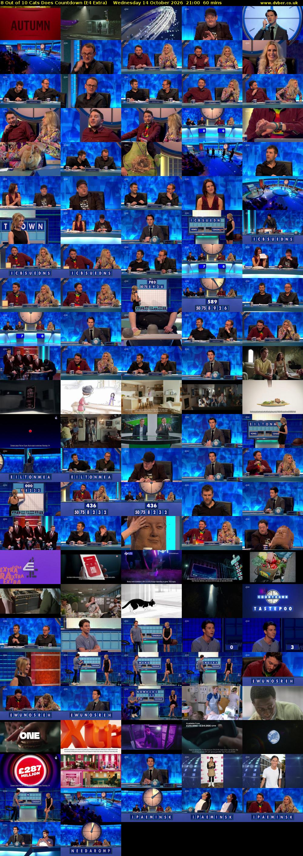 8 Out of 10 Cats Does Countdown (E4 Extra) Wednesday 14 October 2026 21:00 - 22:00