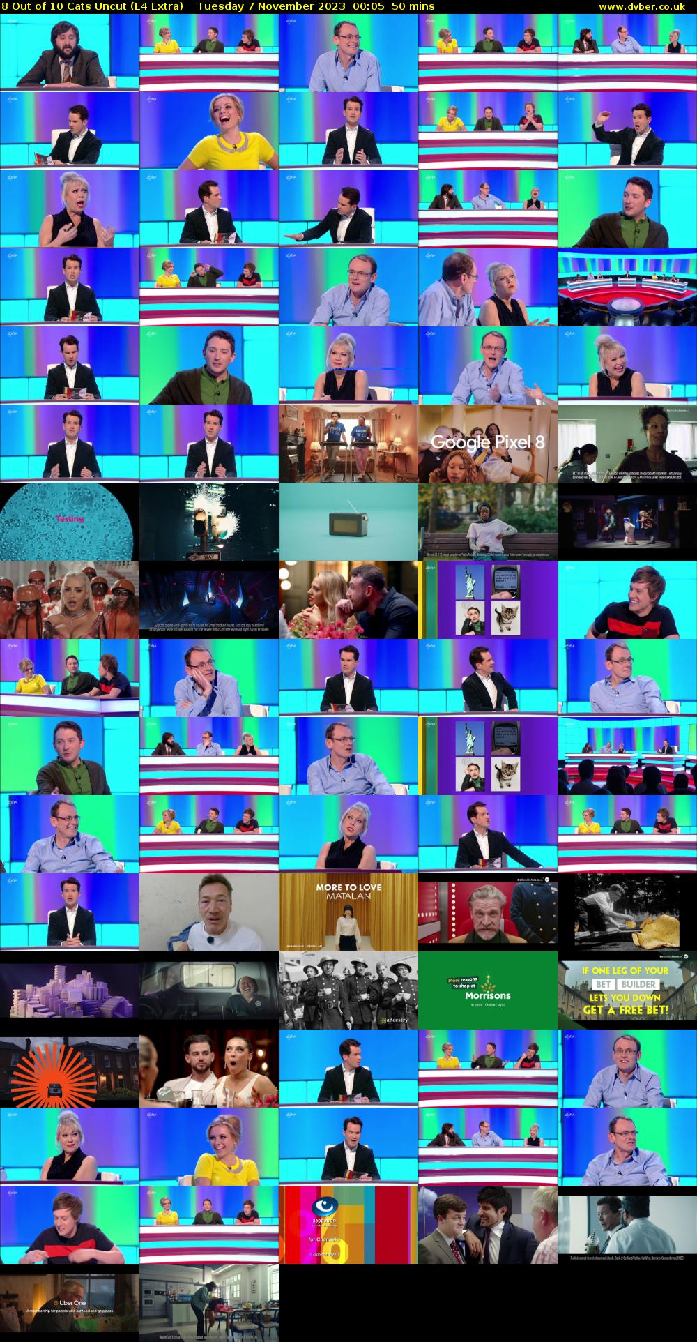 8 Out of 10 Cats Uncut (E4 Extra) Tuesday 7 November 2023 00:05 - 00:55