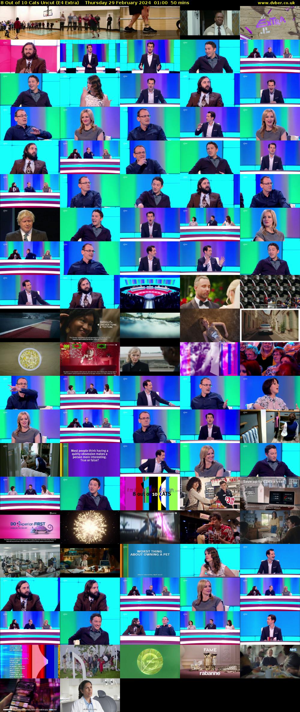 8 Out of 10 Cats Uncut (E4 Extra) Thursday 29 February 2024 01:00 - 01:50
