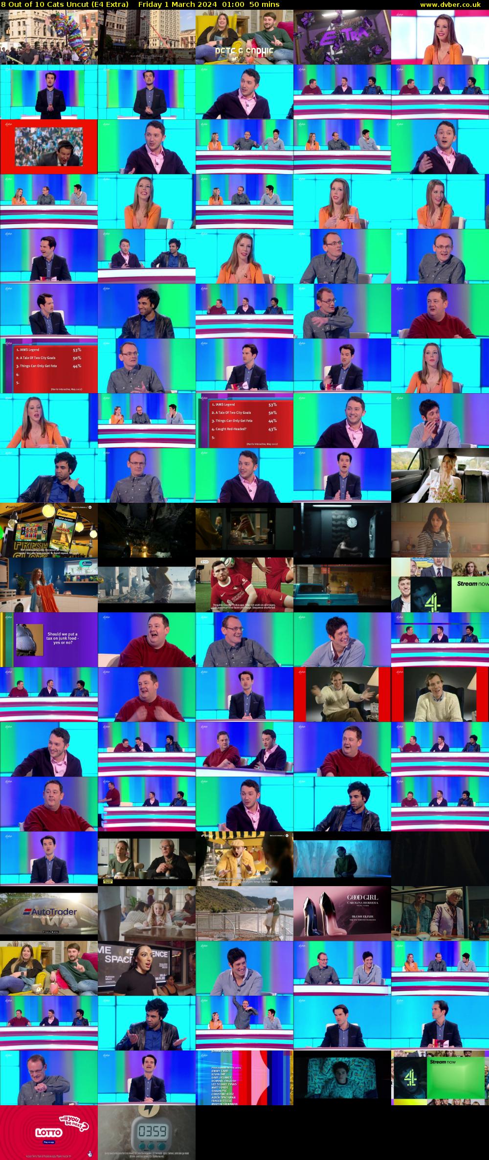 8 Out of 10 Cats Uncut (E4 Extra) Friday 1 March 2024 01:00 - 01:50