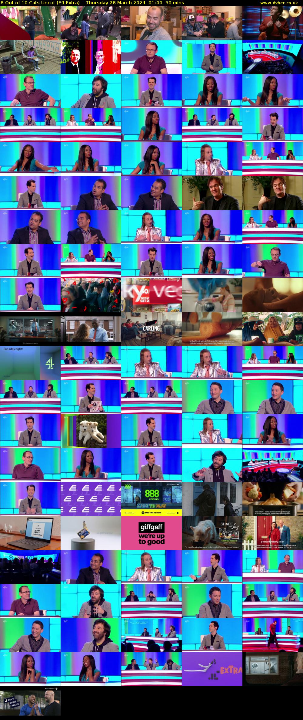 8 Out of 10 Cats Uncut (E4 Extra) Thursday 28 March 2024 01:00 - 01:50