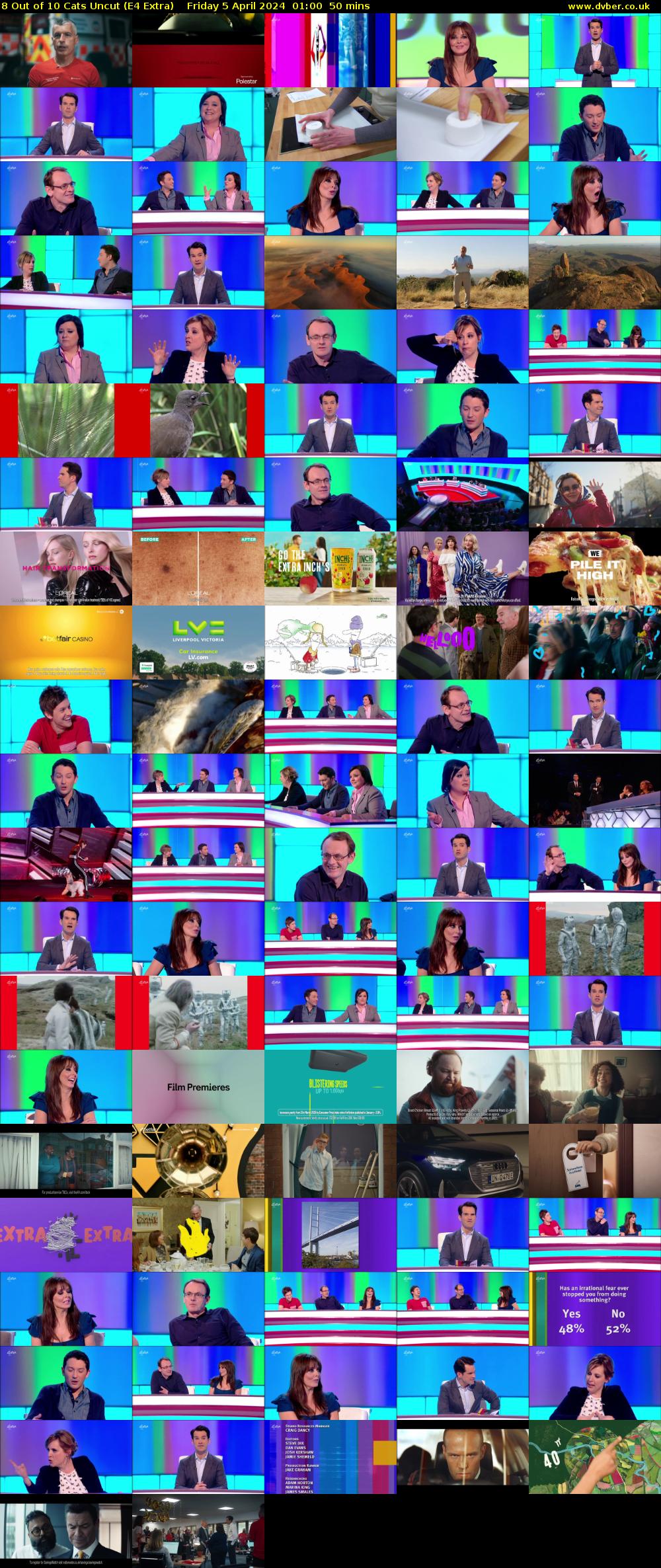 8 Out of 10 Cats Uncut (E4 Extra) Friday 5 April 2024 01:00 - 01:50