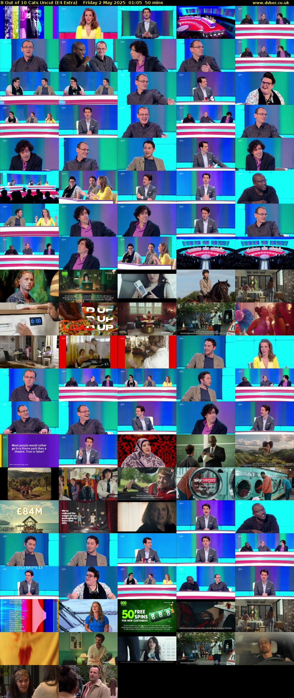 8 Out of 10 Cats Uncut (E4 Extra) Friday 2 May 2025 01:05 - 01:55