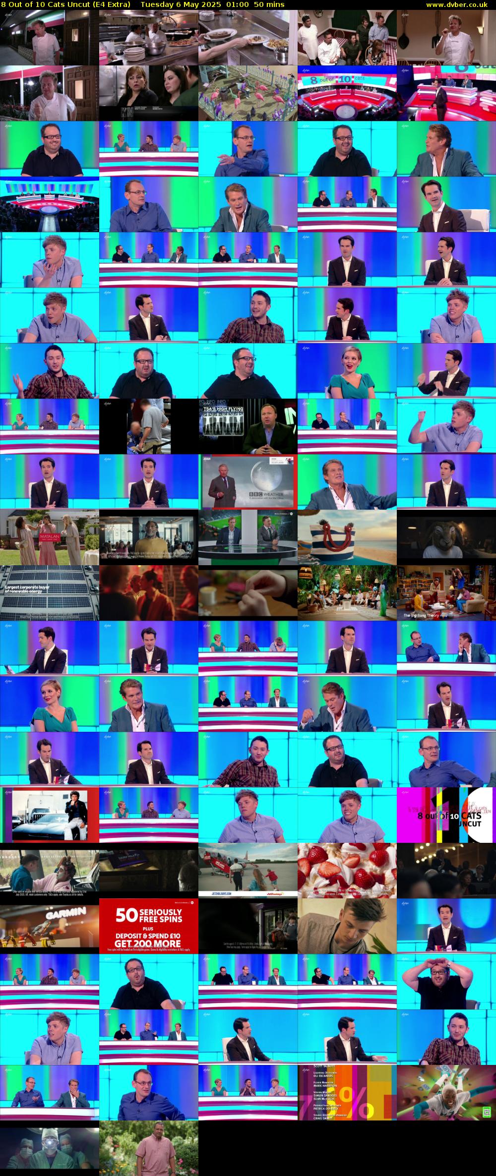 8 Out of 10 Cats Uncut (E4 Extra) Tuesday 6 May 2025 01:00 - 01:50