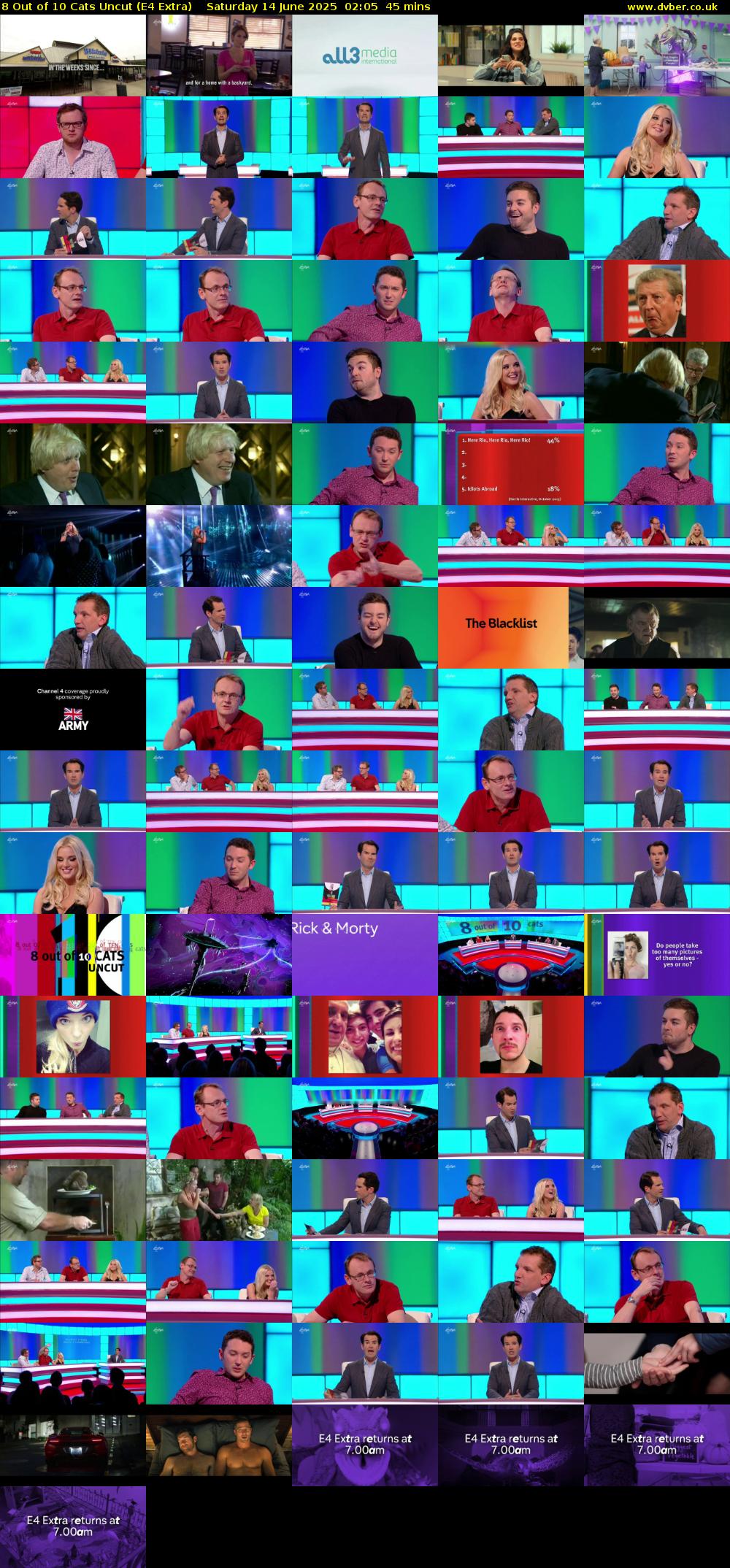 8 Out of 10 Cats Uncut (E4 Extra) Saturday 14 June 2025 02:05 - 02:50