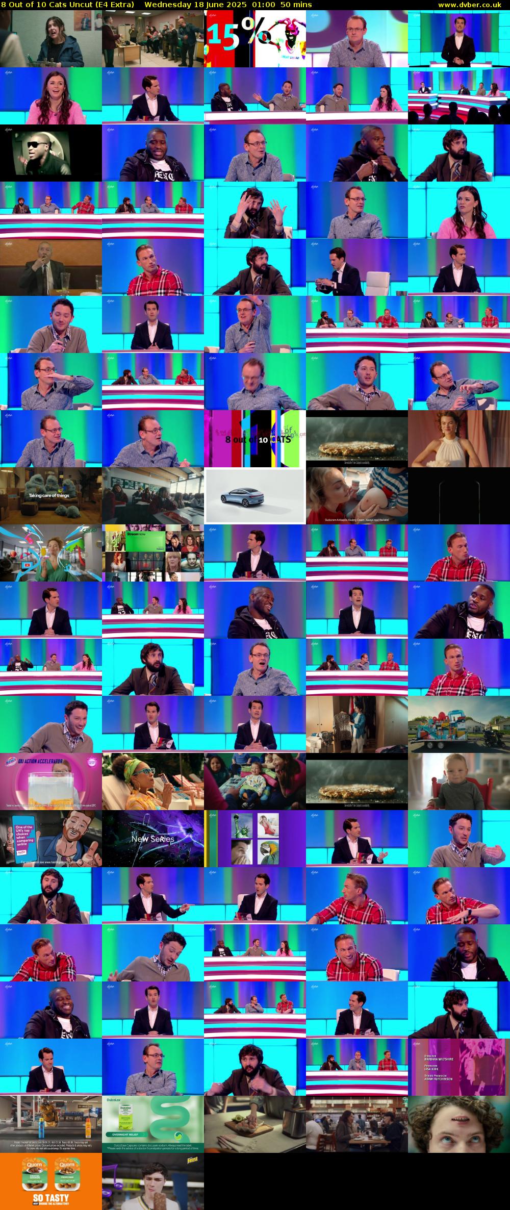 8 Out of 10 Cats Uncut (E4 Extra) Wednesday 18 June 2025 01:00 - 01:50