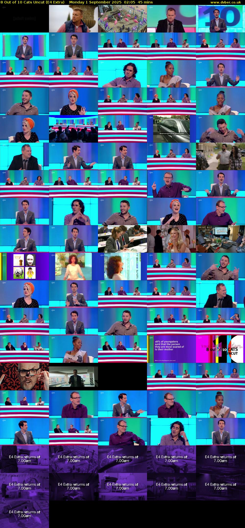 8 Out of 10 Cats Uncut (E4 Extra) Monday 1 September 2025 02:05 - 02:50
