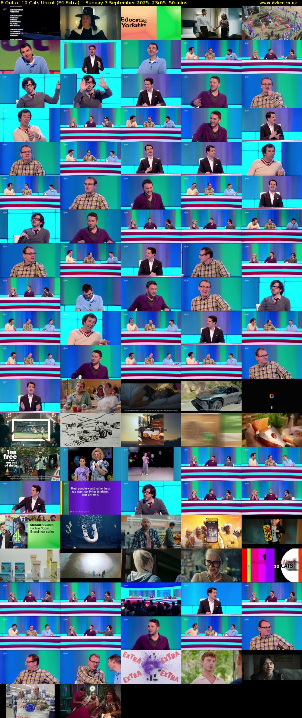 8 Out of 10 Cats Uncut (E4 Extra) Sunday 7 September 2025 23:05 - 23:55