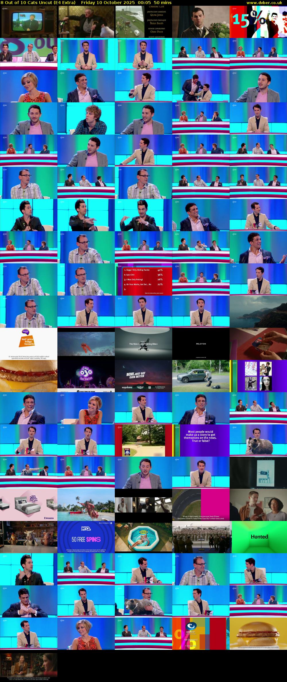 8 Out of 10 Cats Uncut (E4 Extra) Friday 10 October 2025 00:05 - 00:55