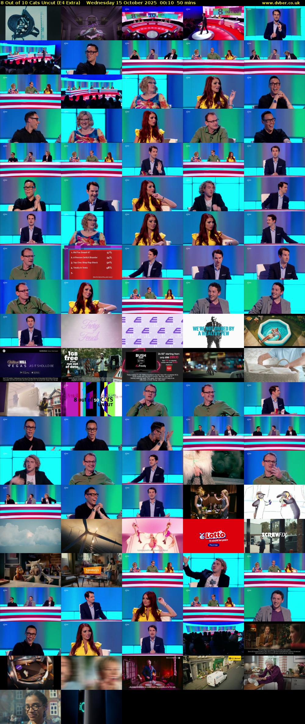 8 Out of 10 Cats Uncut (E4 Extra) Wednesday 15 October 2025 00:10 - 01:00