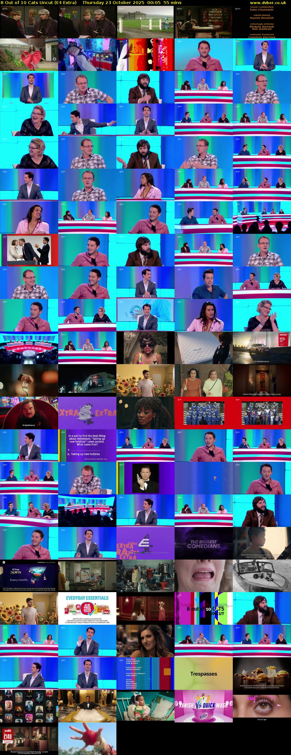 8 Out of 10 Cats Uncut (E4 Extra) Thursday 23 October 2025 00:05 - 01:00