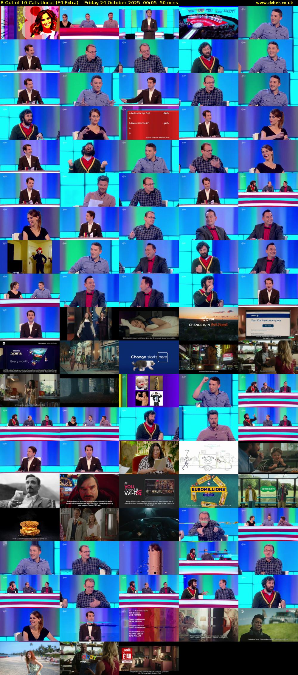 8 Out of 10 Cats Uncut (E4 Extra) Friday 24 October 2025 00:05 - 00:55