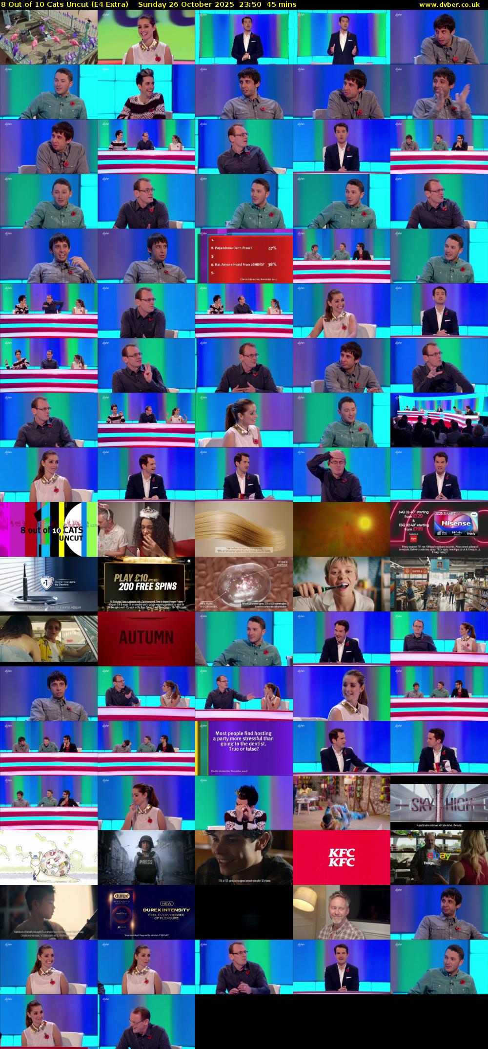 8 Out of 10 Cats Uncut (E4 Extra) Sunday 26 October 2025 23:50 - 00:35