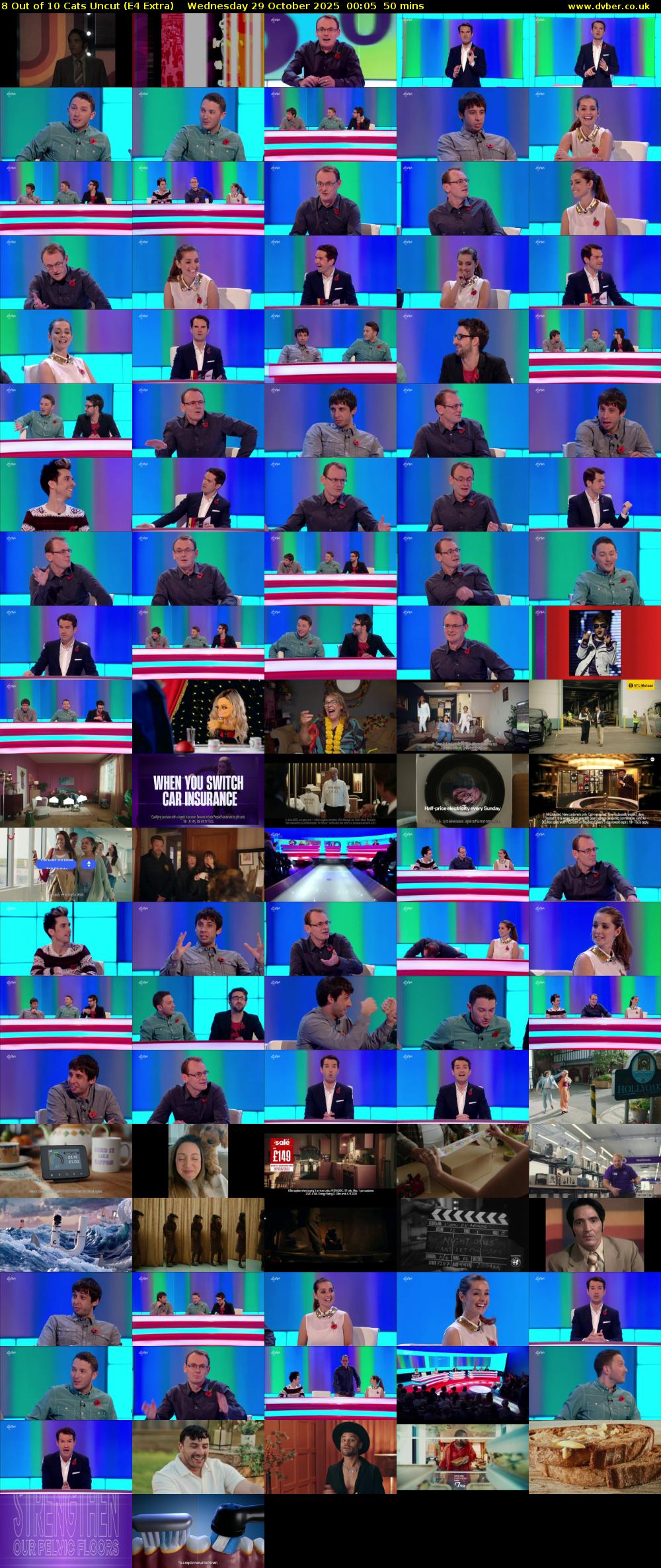 8 Out of 10 Cats Uncut (E4 Extra) Wednesday 29 October 2025 00:05 - 00:55