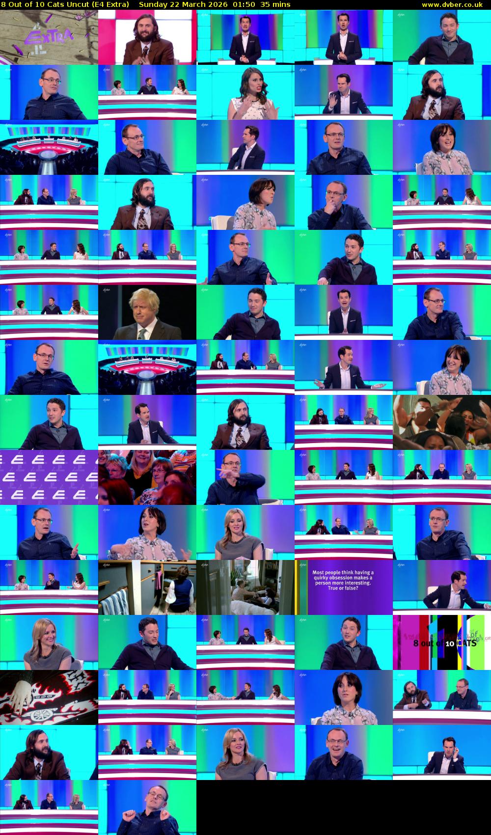 8 Out of 10 Cats Uncut (E4 Extra) Sunday 22 March 2026 01:50 - 02:25