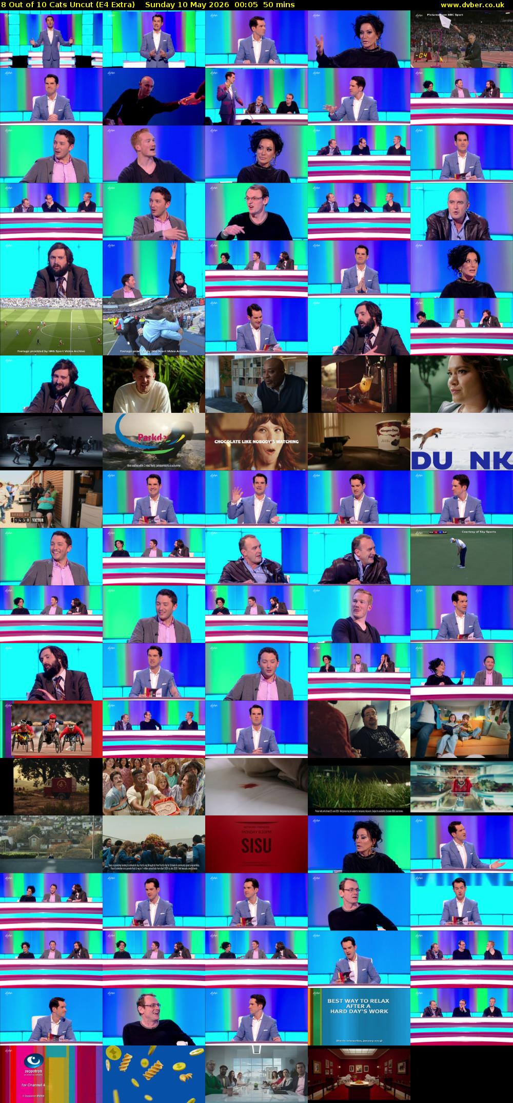 8 Out of 10 Cats Uncut (E4 Extra) Sunday 10 May 2026 00:05 - 00:55