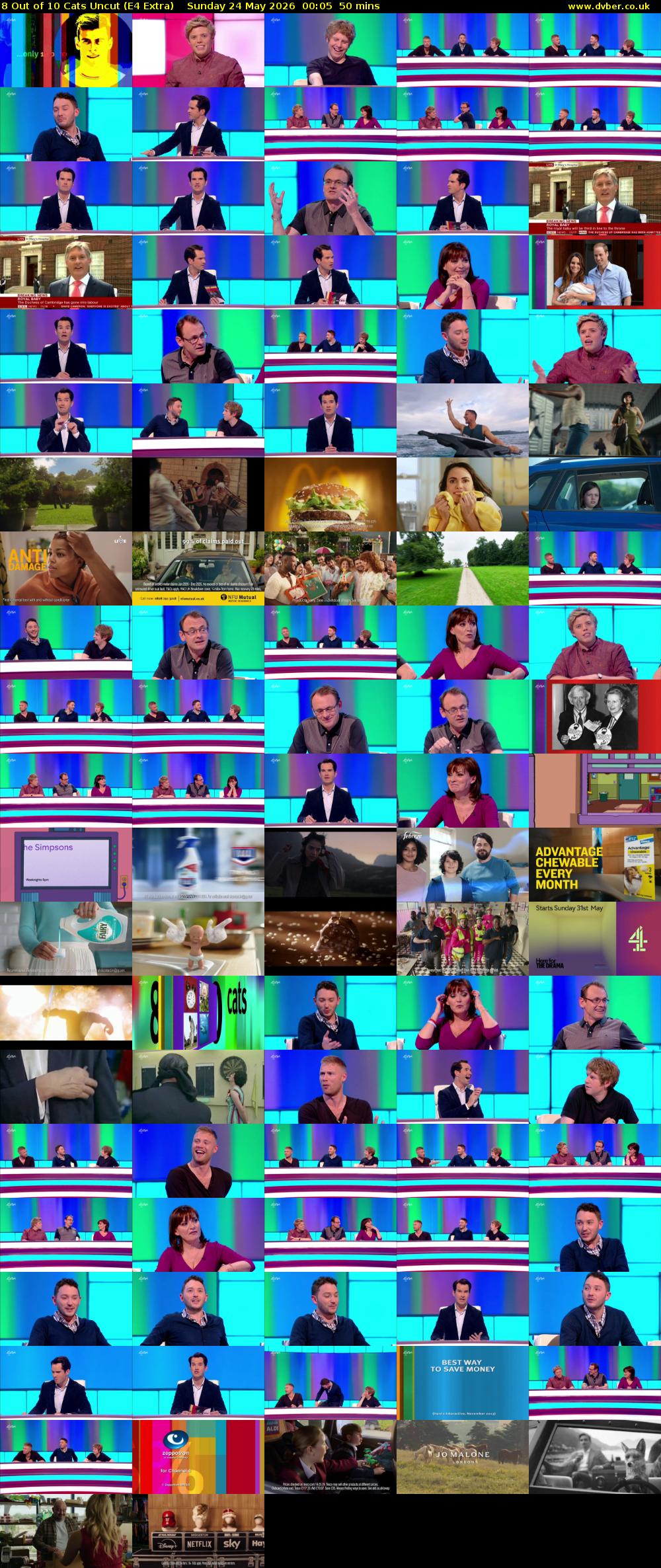 8 Out of 10 Cats Uncut (E4 Extra) Sunday 24 May 2026 00:05 - 00:55