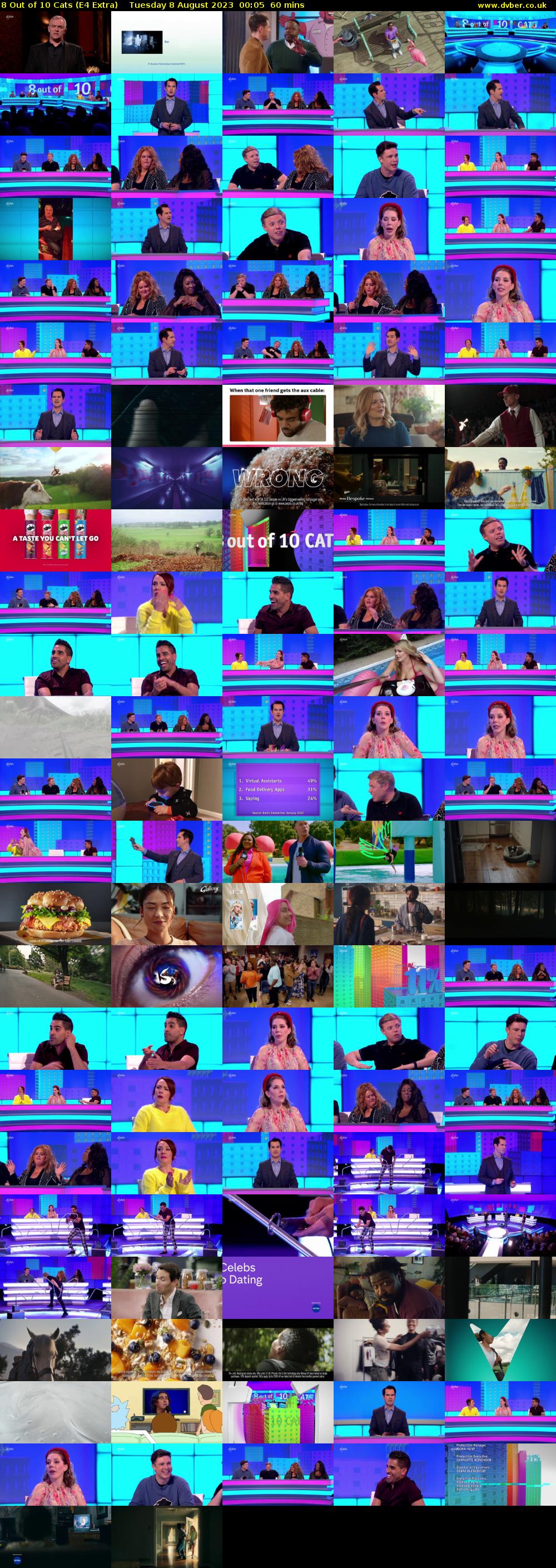 8 Out of 10 Cats (E4 Extra) Tuesday 8 August 2023 00:05 - 01:05
