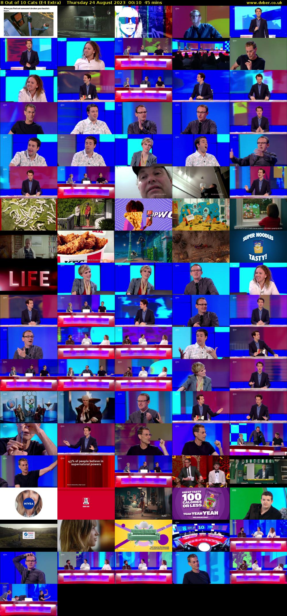 8 Out of 10 Cats (E4 Extra) Thursday 24 August 2023 00:10 - 00:55