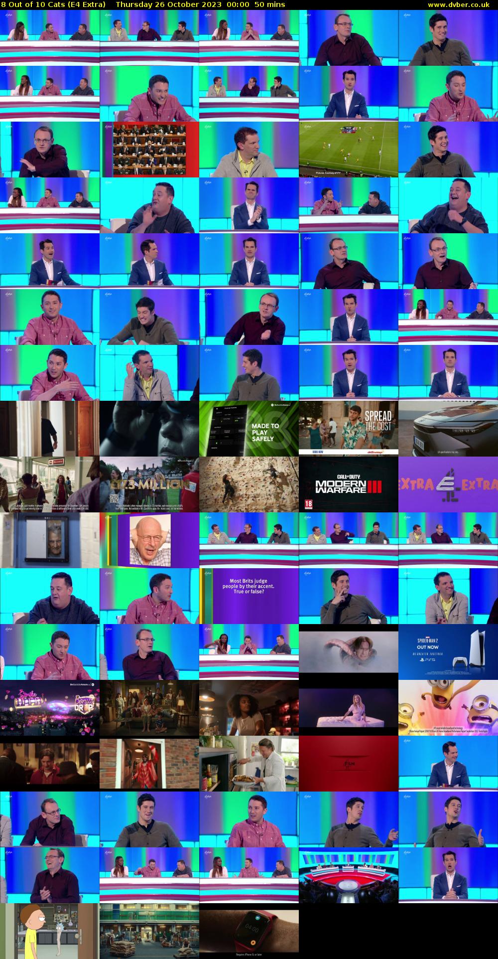 8 Out of 10 Cats (E4 Extra) Thursday 26 October 2023 00:00 - 00:50